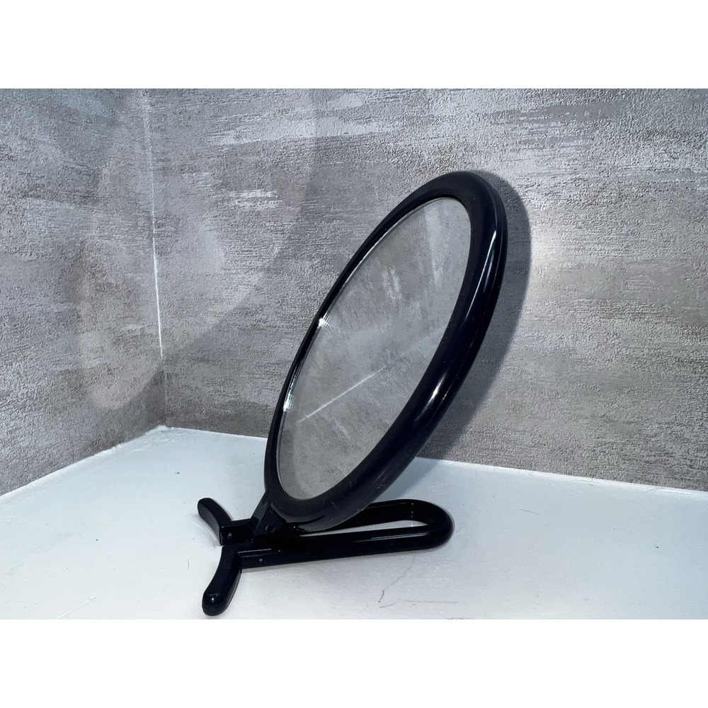 Vintage Estēe Lauder Navy Blue Hand Held For Stand Up Vanity Mirror Boudoir